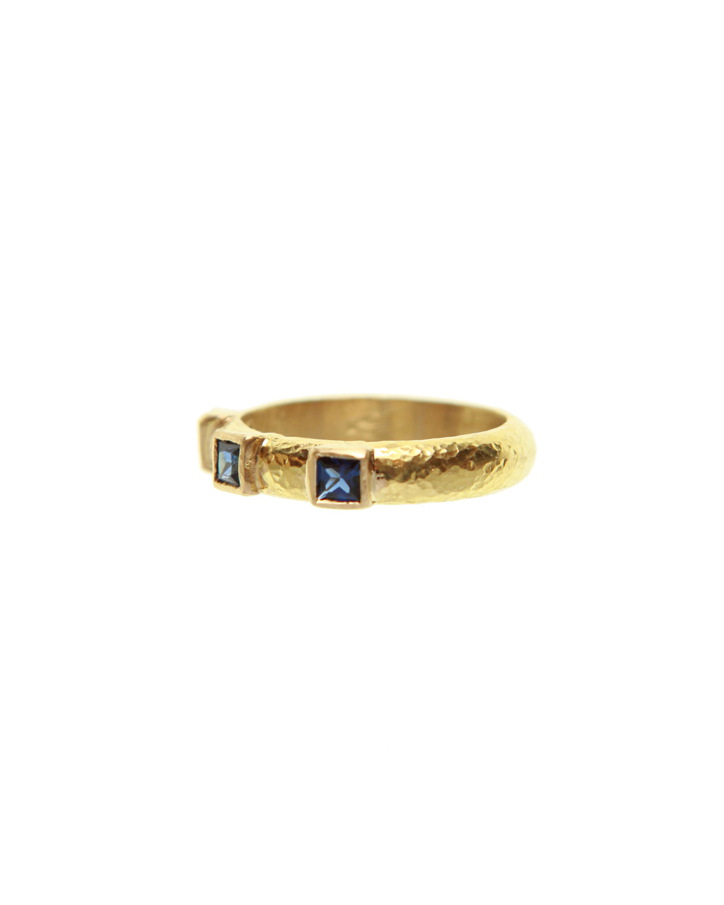 Blue Sapphire Square Stack Ring