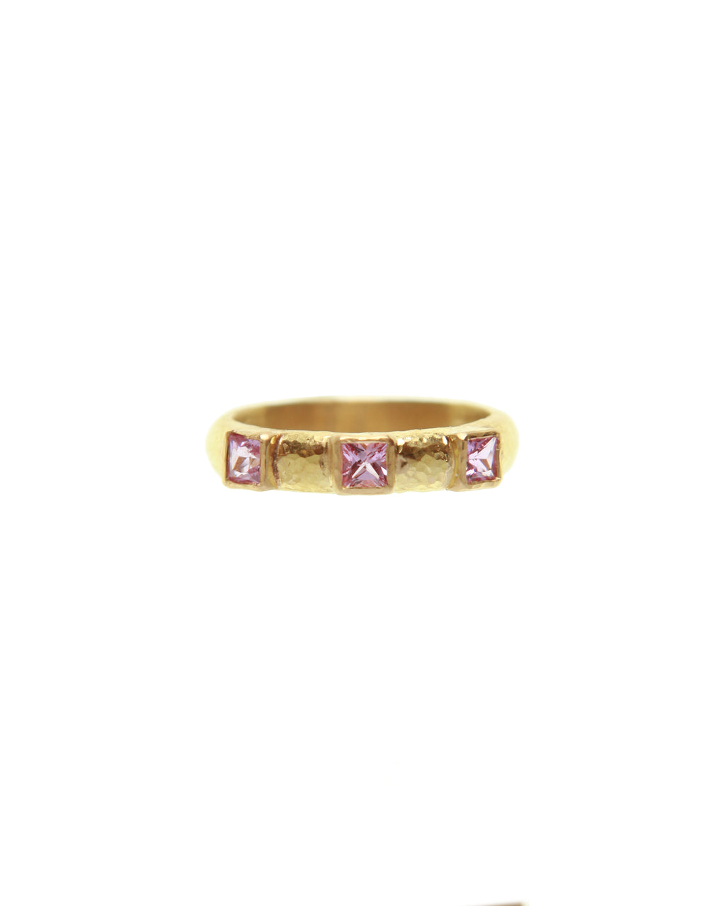Pink Sapphire Square Stack Ring