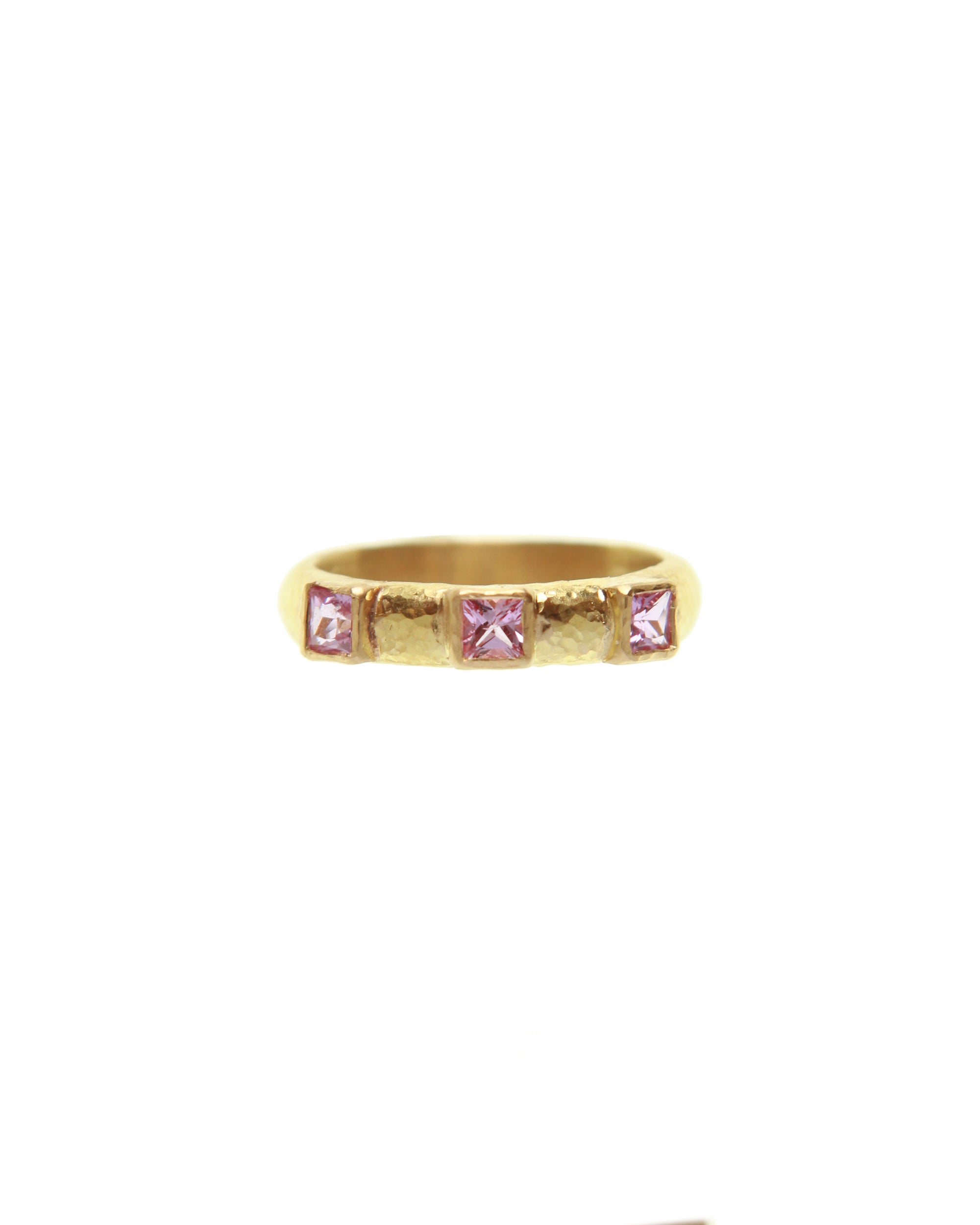 Pink Sapphire Square Stack Ring