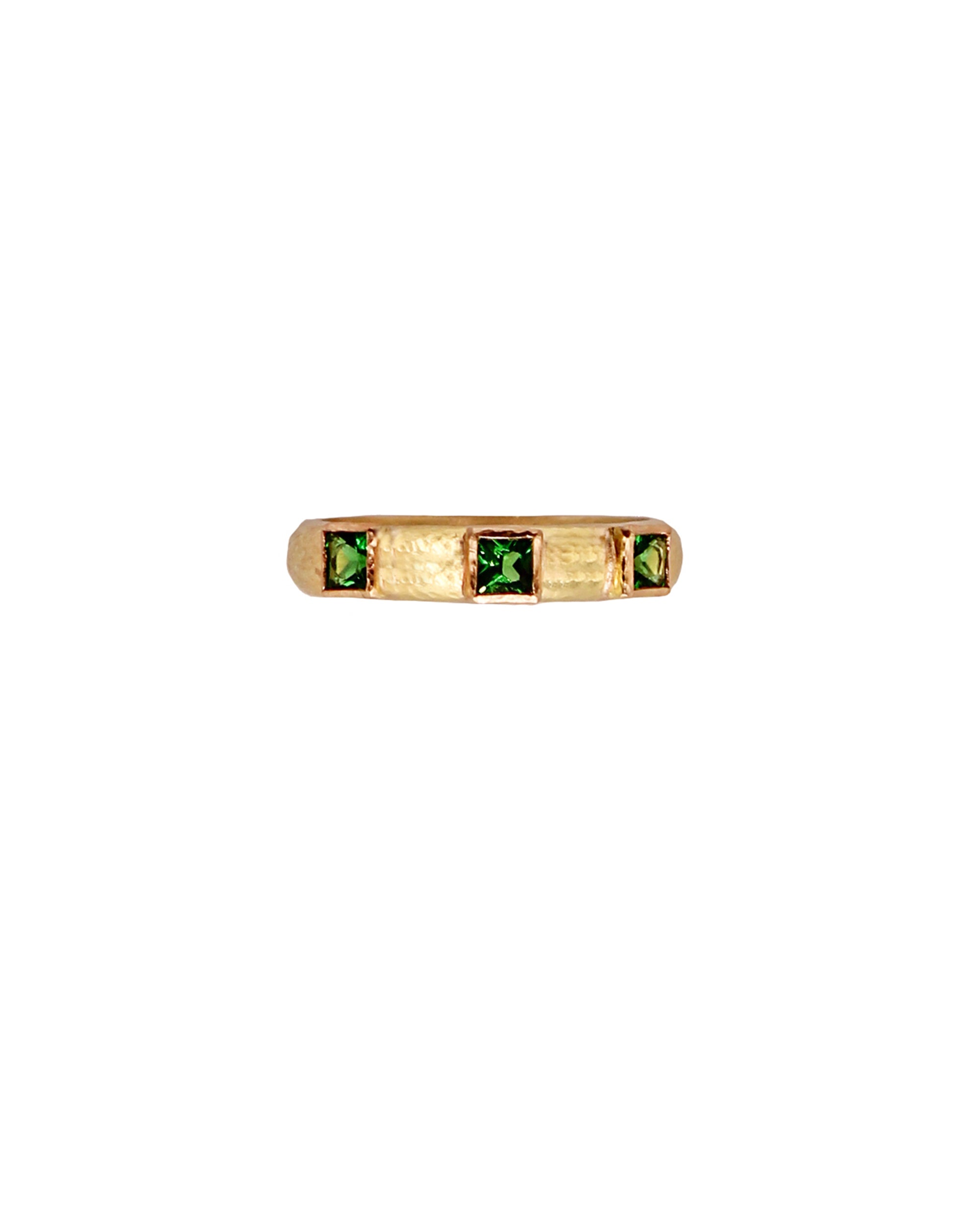 Tsavorite Square Stack Ring
