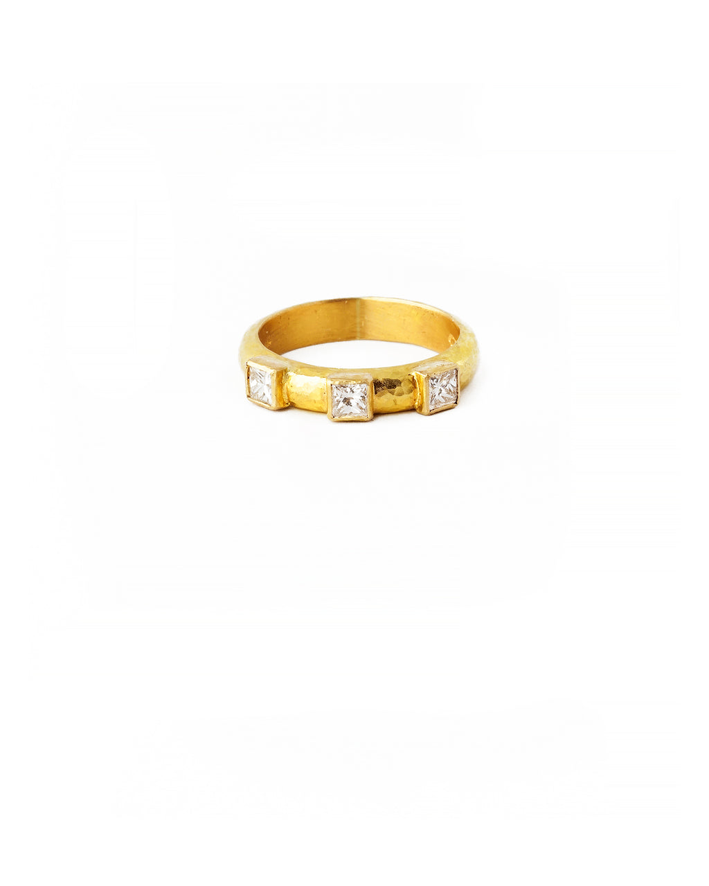 Square Diamond Stack Ring