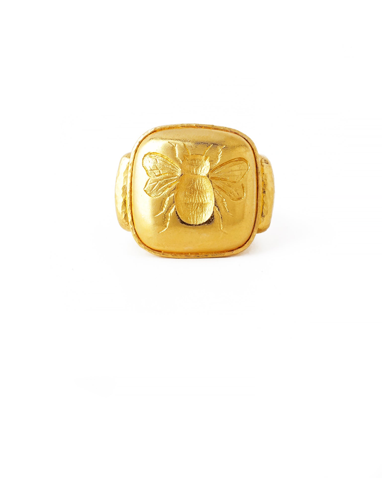 Gold 20x20 'Fat Bee' Ring – Elizabeth Locke Jewels