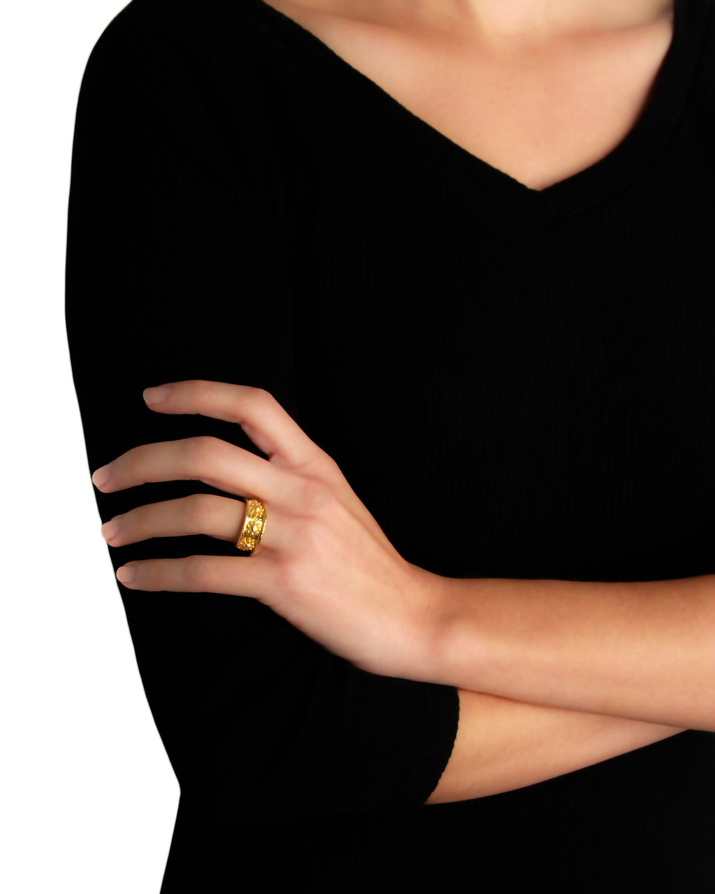 Gold 'Daisy' Flat Band