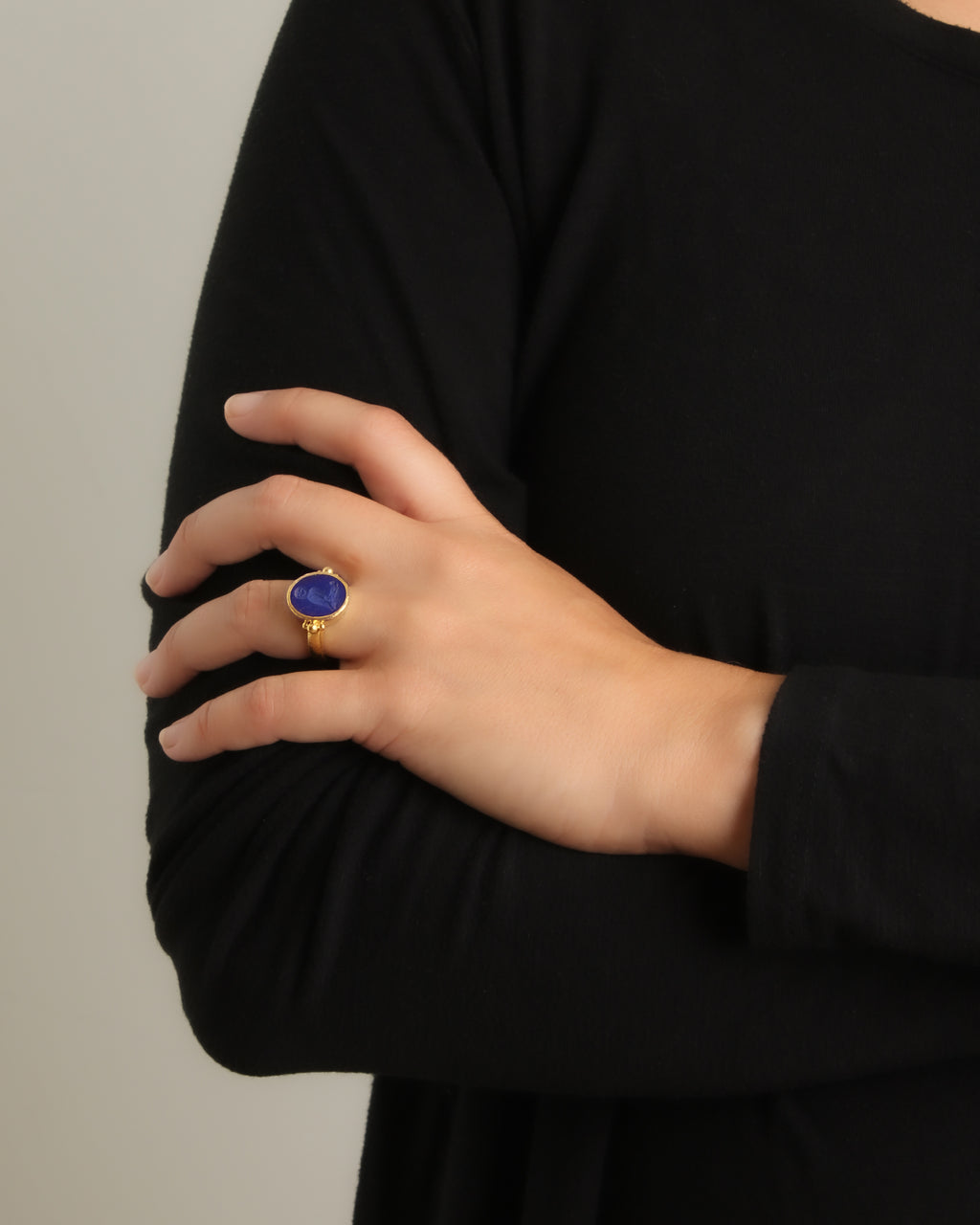 Lapis 'Owl' Ring