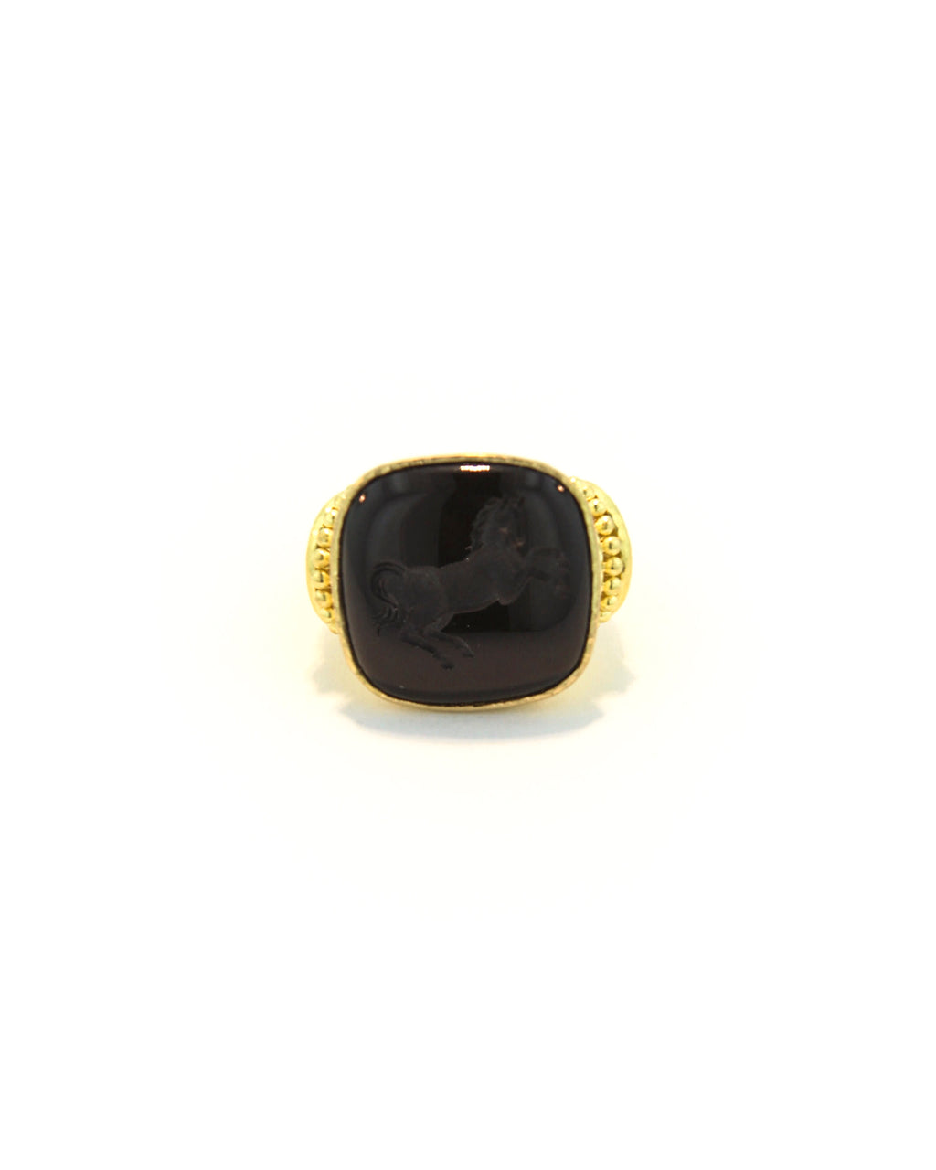 Onyx 'Rearing Horse' Ring