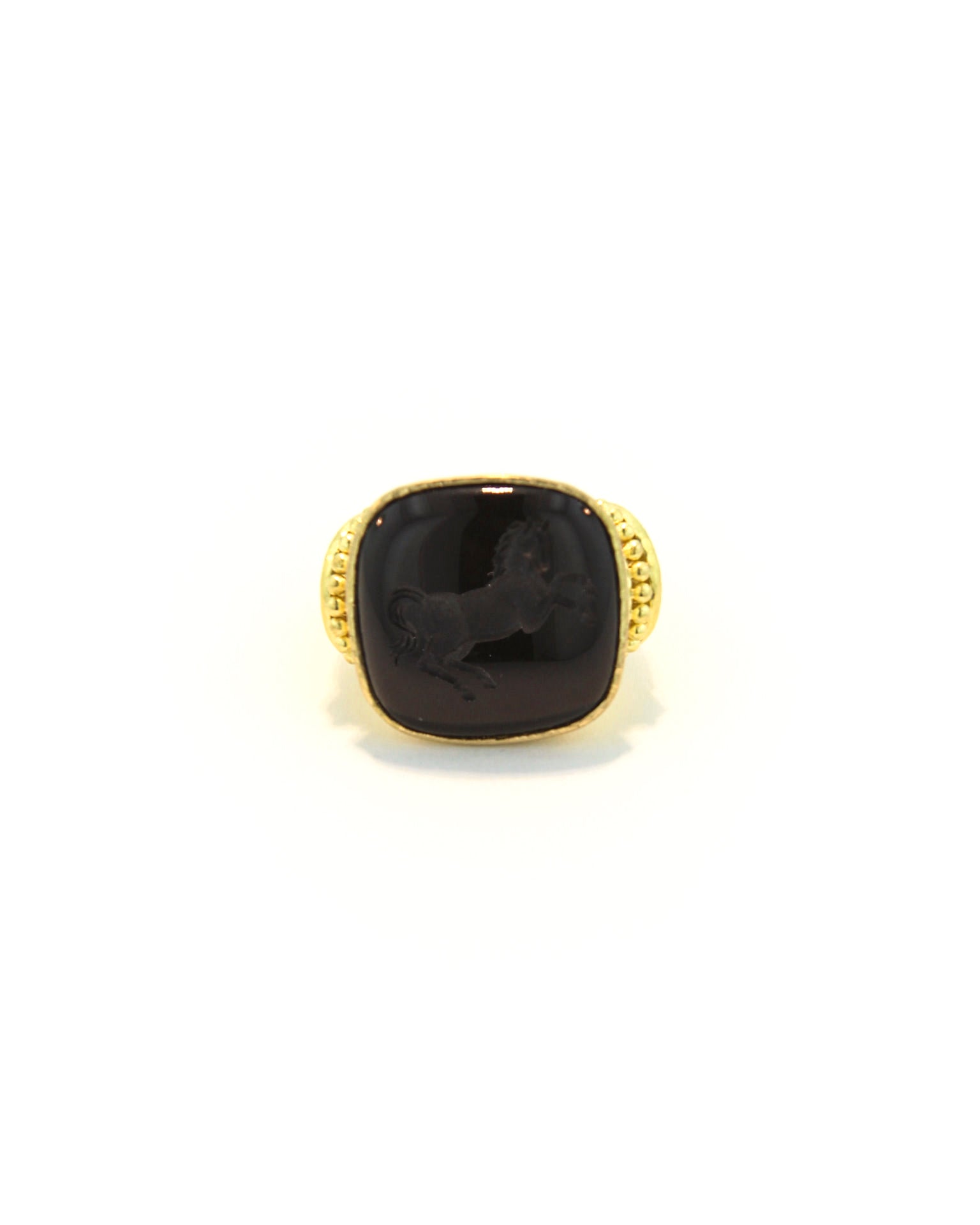 Onyx 'Rearing Horse' Ring