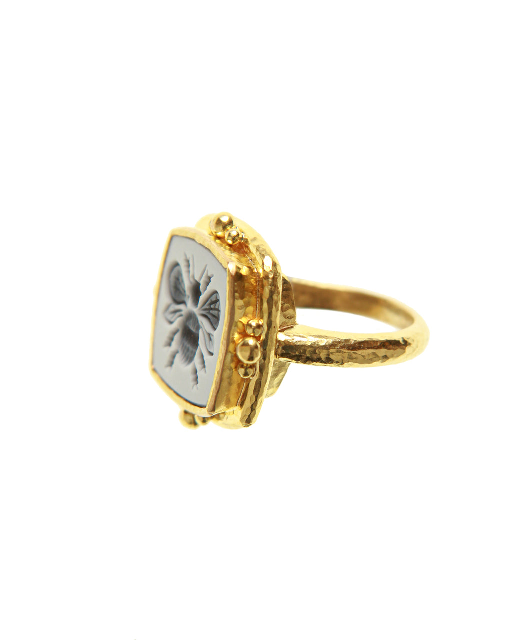 Banded Agate 'Bee' Ring