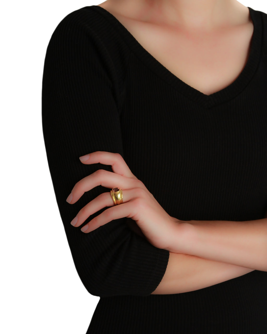 Brown Zircon Puffy Cigar Band