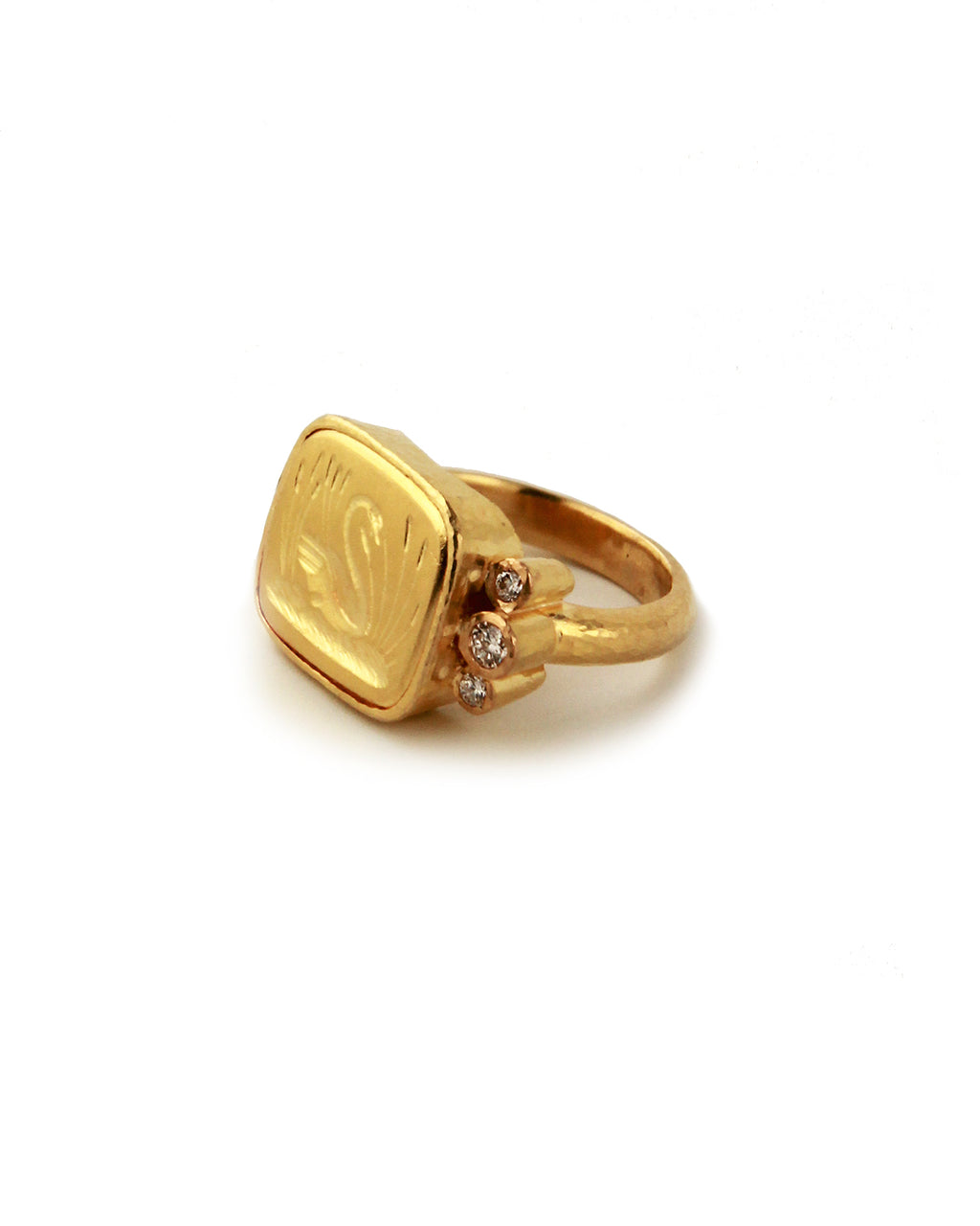 Gold and Diamond 'Swan' Ring